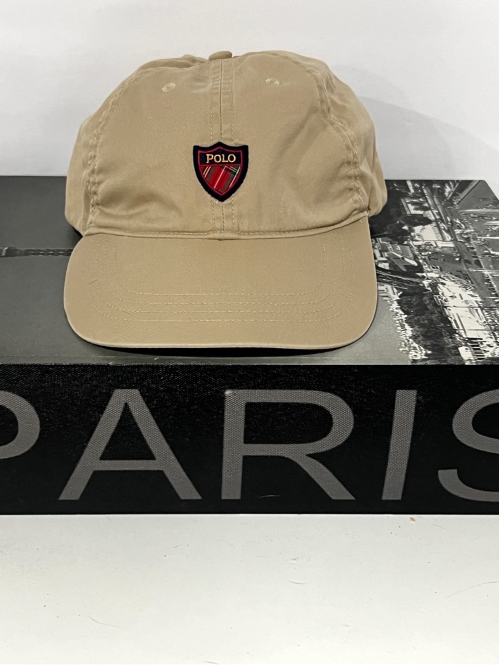POLO by Ralph Lauren Beige Shield Logo GOLF Cap ONE SIZE